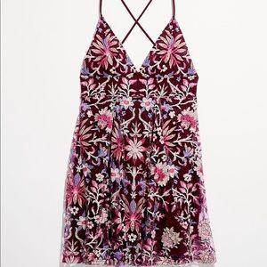 FP setting Sun embroidered mini dress
